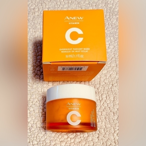 🍊 QTY 2 RADIANT MASK Overnight Full Size Avon Anew Antioxidant Boost Radiance - Picture 4 of 7